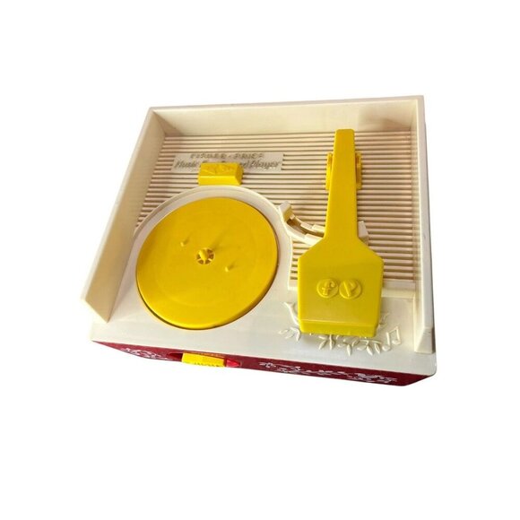 Vintage Fisher Price Music Box Record Player with 3 Plastic Records Works - Picture 2 of 16